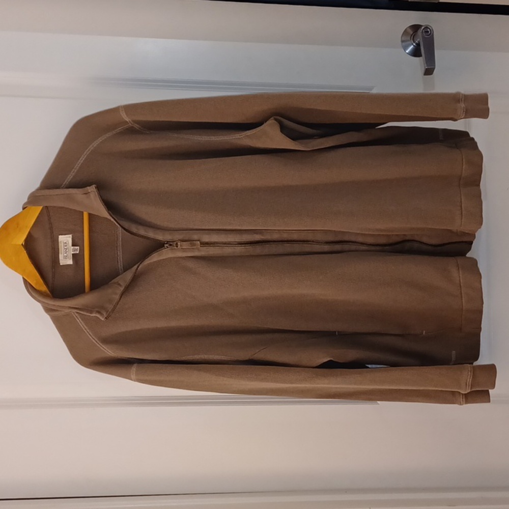 Islander Zippered Brown Lite Weight Jacket Pockets Size XXL